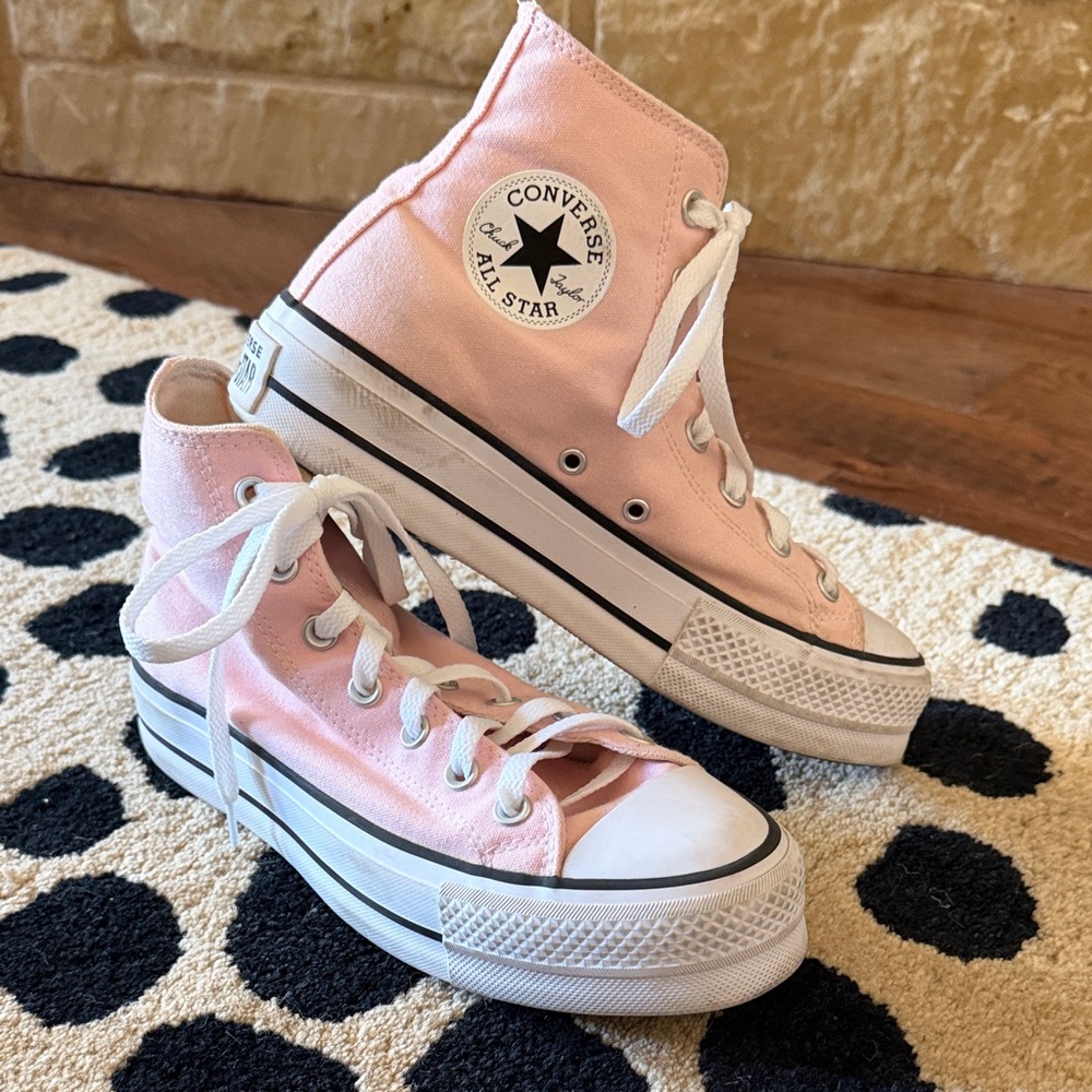 Converse Women's Pink High-Top Platform Sneakers